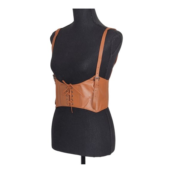 Brown Corset Harness belt LCF Suspender Leather Harness Belt (PLUS SIZE) - Picture 4 of 6